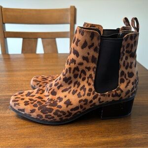 Leopard Print Ankle Boots